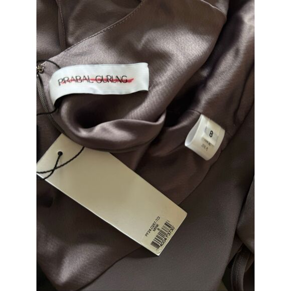 NWT Prabal Gurung Womens Lily Twist Front Sleeveless Midi Dress Mink Size 8 - Picture 10 of 11